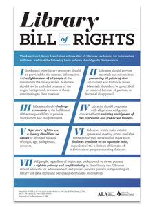 Library Bill of Rights Poster