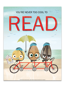 Image for Reading is Cool Beans Poster