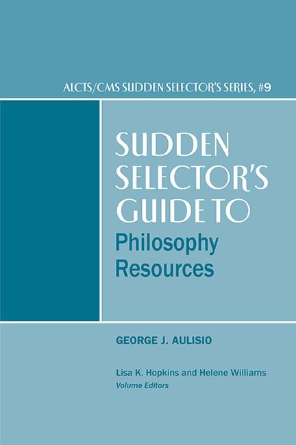 Image for Sudden Selector's Guide to Philosophy Resources