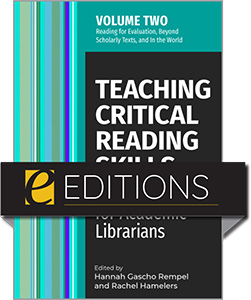 product image for Teaching Critical Reading Skills: Strategies for Academic Librarians, Volume 2—eEditions e-book