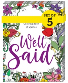Image for Well Said: The Library Lovers Coloring Book of Quotes (5-PACK BUNDLE)