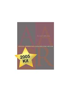 Image for Anglo-American Cataloguing Rules, Second Edition, 2002 Revision, 2005 Update (Kit)