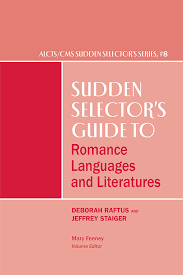 book cover for Sudden Selector’s Guide to Romance Languages and Literatures