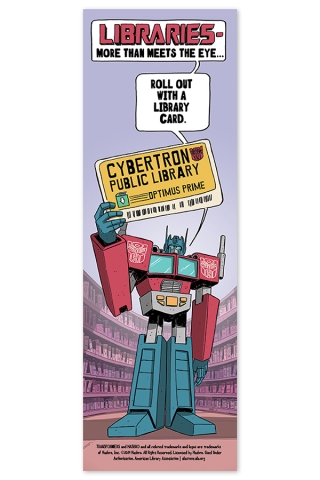 TRANSFORMERS Library Card Bookmark